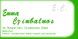 emma czimbalmos business card
